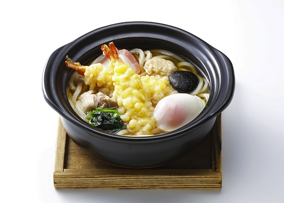 海老天鍋焼きうどん